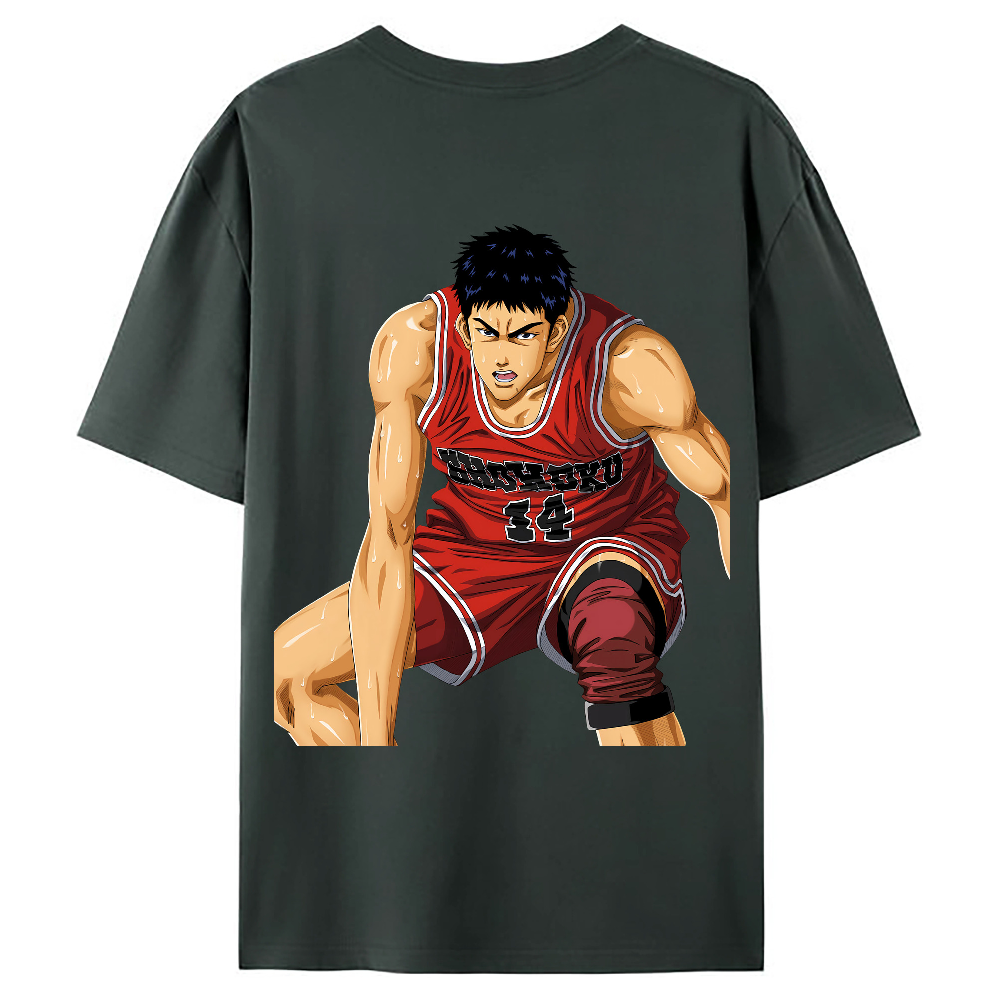 （画像用） SLAM DUNK／スラムダンク 綿100％ メンズ半袖Tシャツ（バックプリント） 通気性